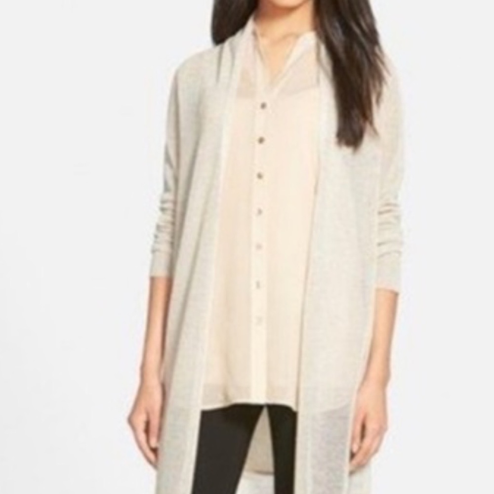 EILEEN FISHER OPEN WEAVE DUSTER